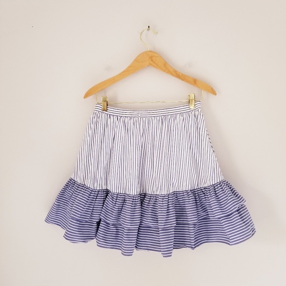 J Crew Striped Ruffle Skirt - Picture 3 of 8